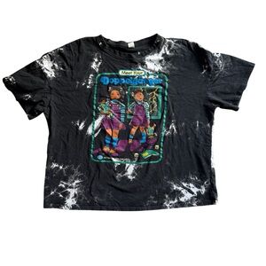 Romwe T Shirt Adult XL Doppelganger Black Tie Dye Creppy Twin Shirt 100% Cotton